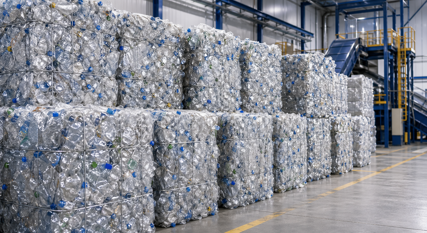 Post-consumer PET bottles